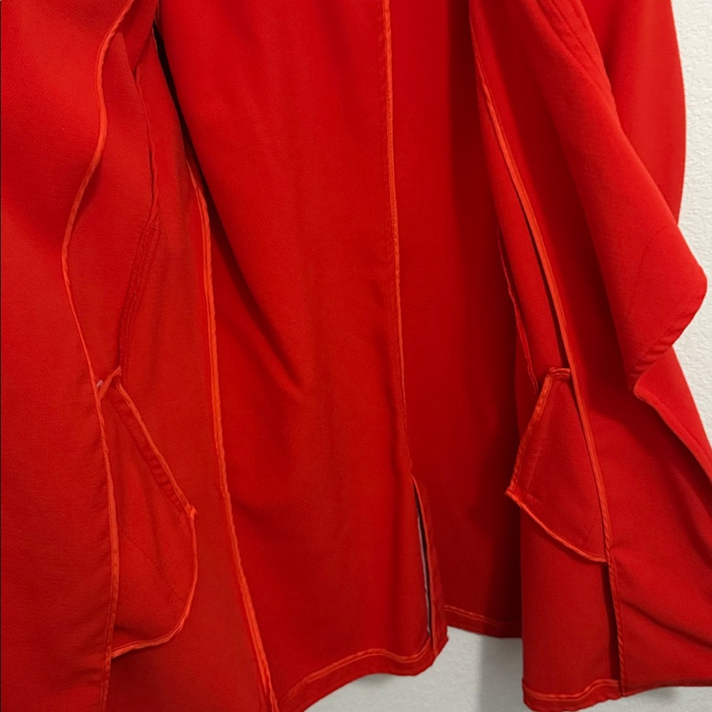 Multiples Red Jacket with Draped Collar Size L - image 6